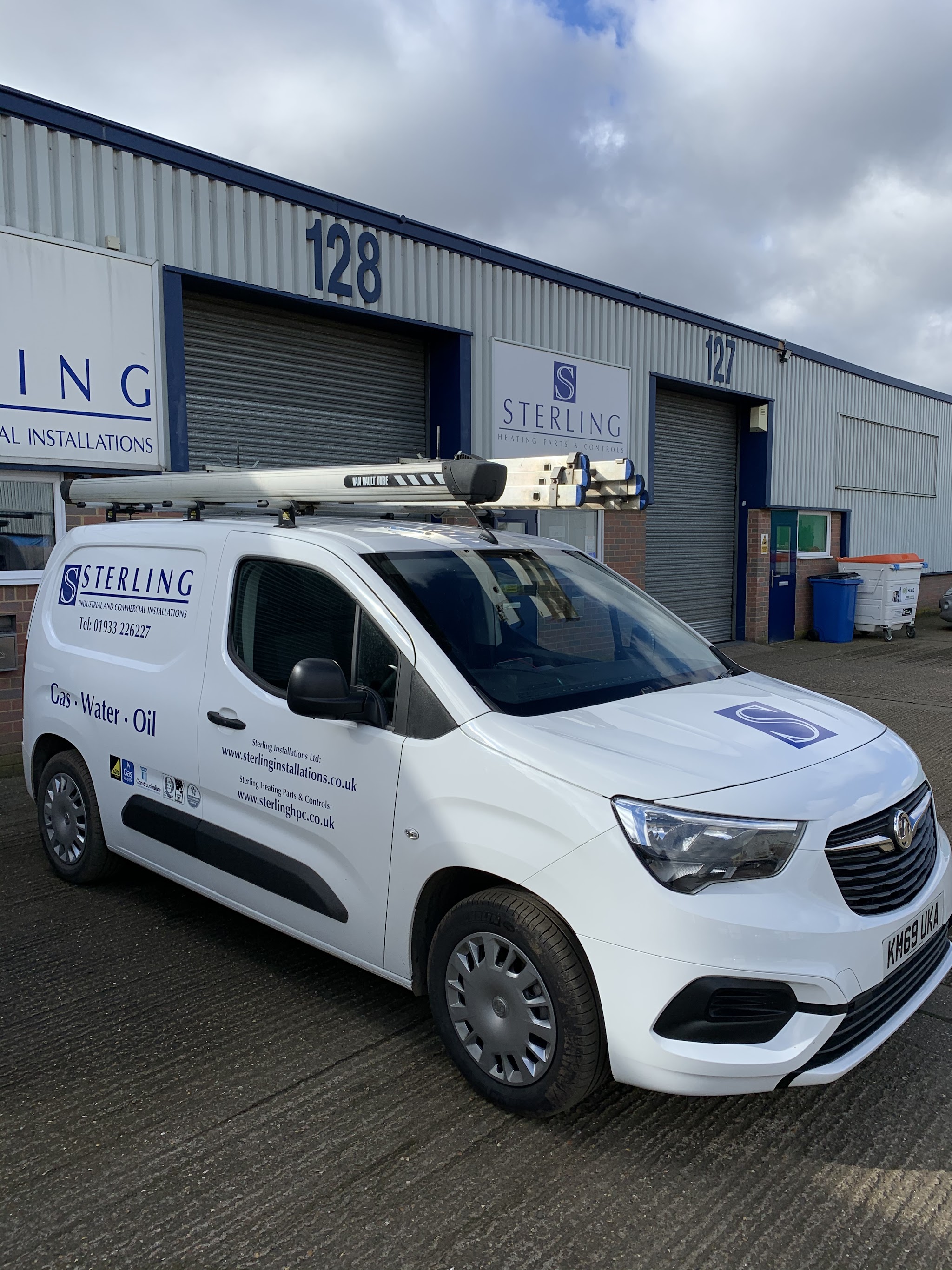 A Sterling van parked outside the Sterling units at Leyland Complex
